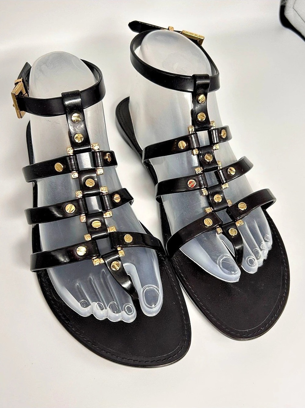 Tory Burch Studded Gladiator Sandals in Chocolate Brown, Like New, US 9.5